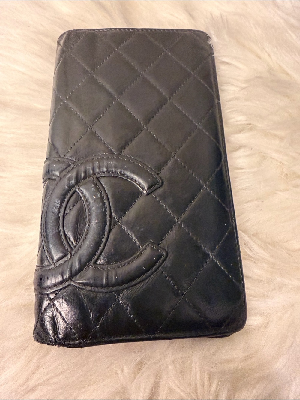 CHANEL Hot Pink Leather CC Embossed Card Holder